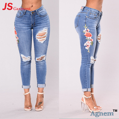 OEM ODM Long Skinny Jeans Womens Plus Size High Waisted Skinny Jeans